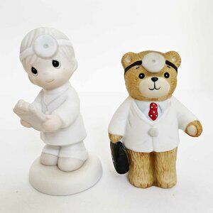 *Doctor* Ceramic Doctor/Physician Lot - Precious Moments & 1980 Enesco  Bear.